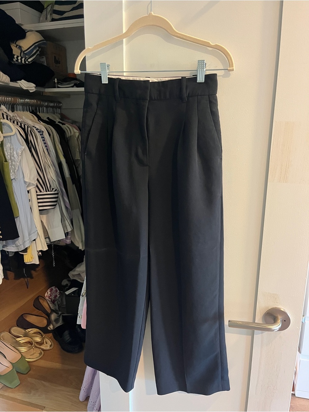 Wilfred Black Straight-Leg Tailored Trousers